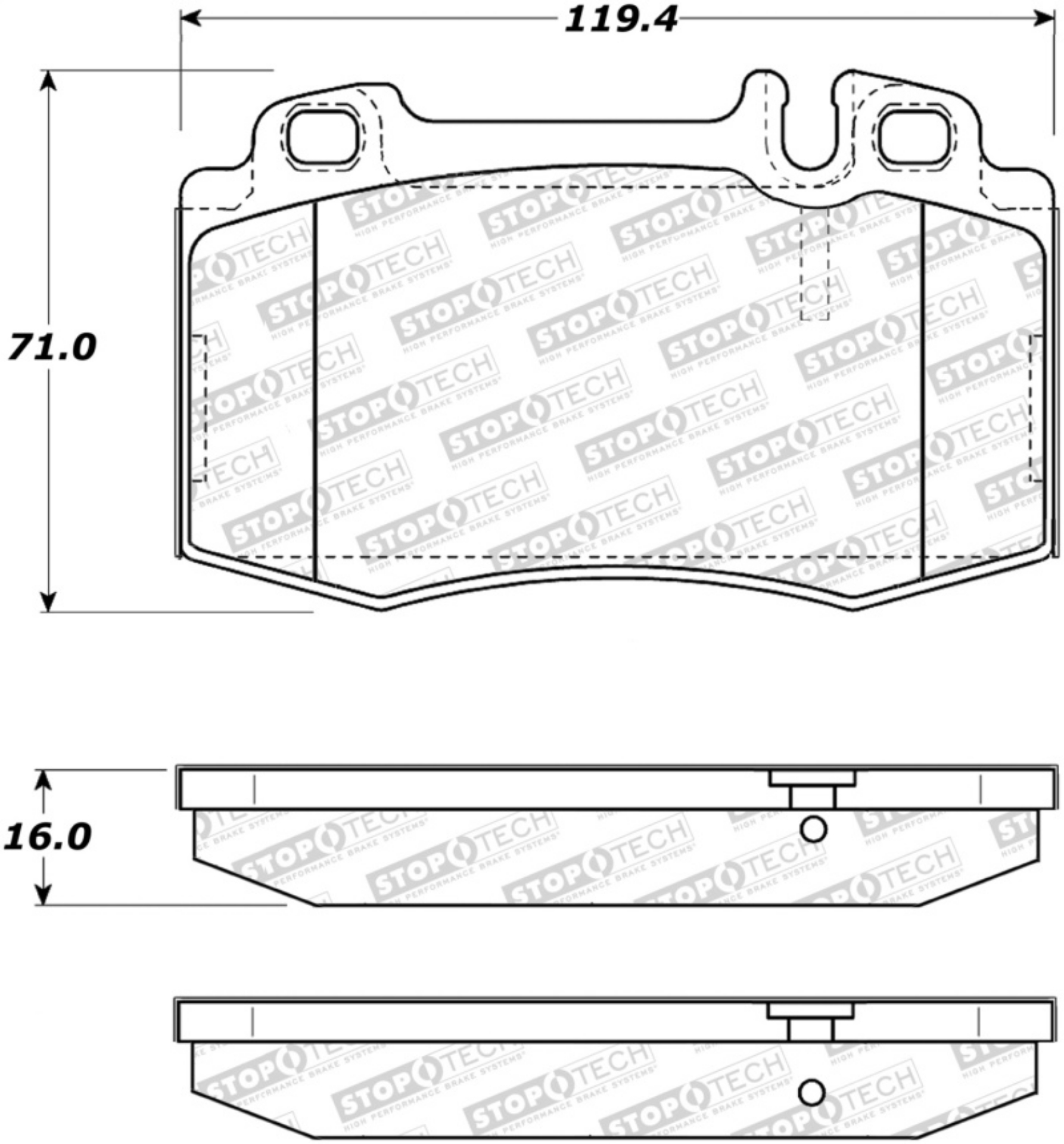 Picture of StopTech Sport Performance 03-06 Mercedes CLK500 Front Brake Pads