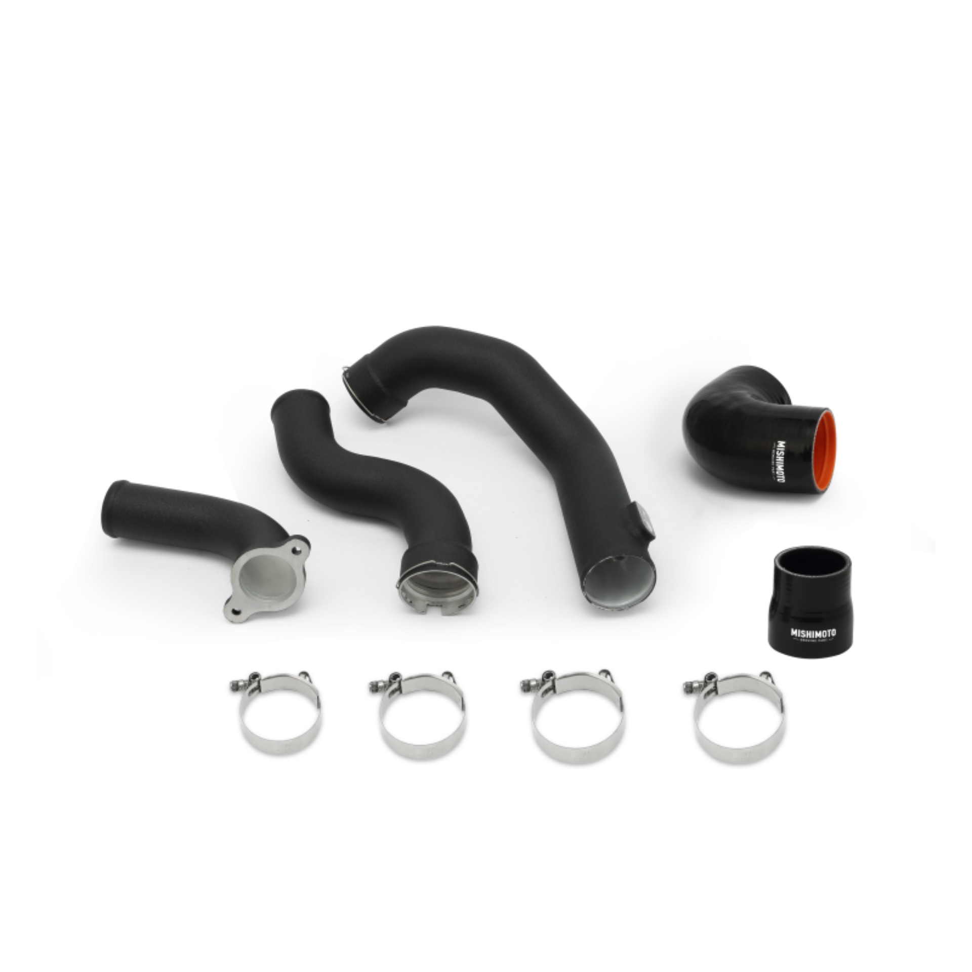 Picture of Mishimoto 2016+ Chevrolet Camaro 2-0T - 2013+ Cadillac ATS Intercooler Pipe Kit - Wrinkle Black