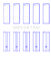 Picture of King Engine Bearings 92-95 Suzuki Sidekick G15A-G16A-G16B Crankshaft Main Bearings - 5 Pairs in Set