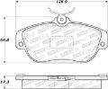 Picture of StopTech Street Touring 92-97 Volvo 960 Front Brake Pads - Semi-Metallic