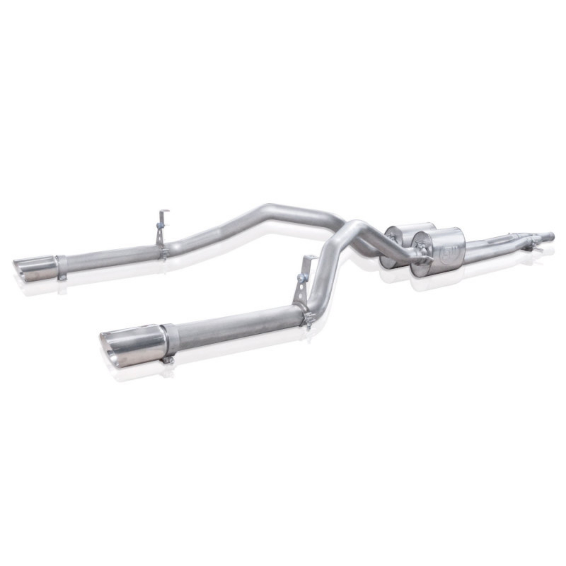 Picture of Stainless Works Chevy Silverado-GMC Sierra 2007-16 5-3L-6-2L Exhaust Y-Pipe Under Bumper Exit