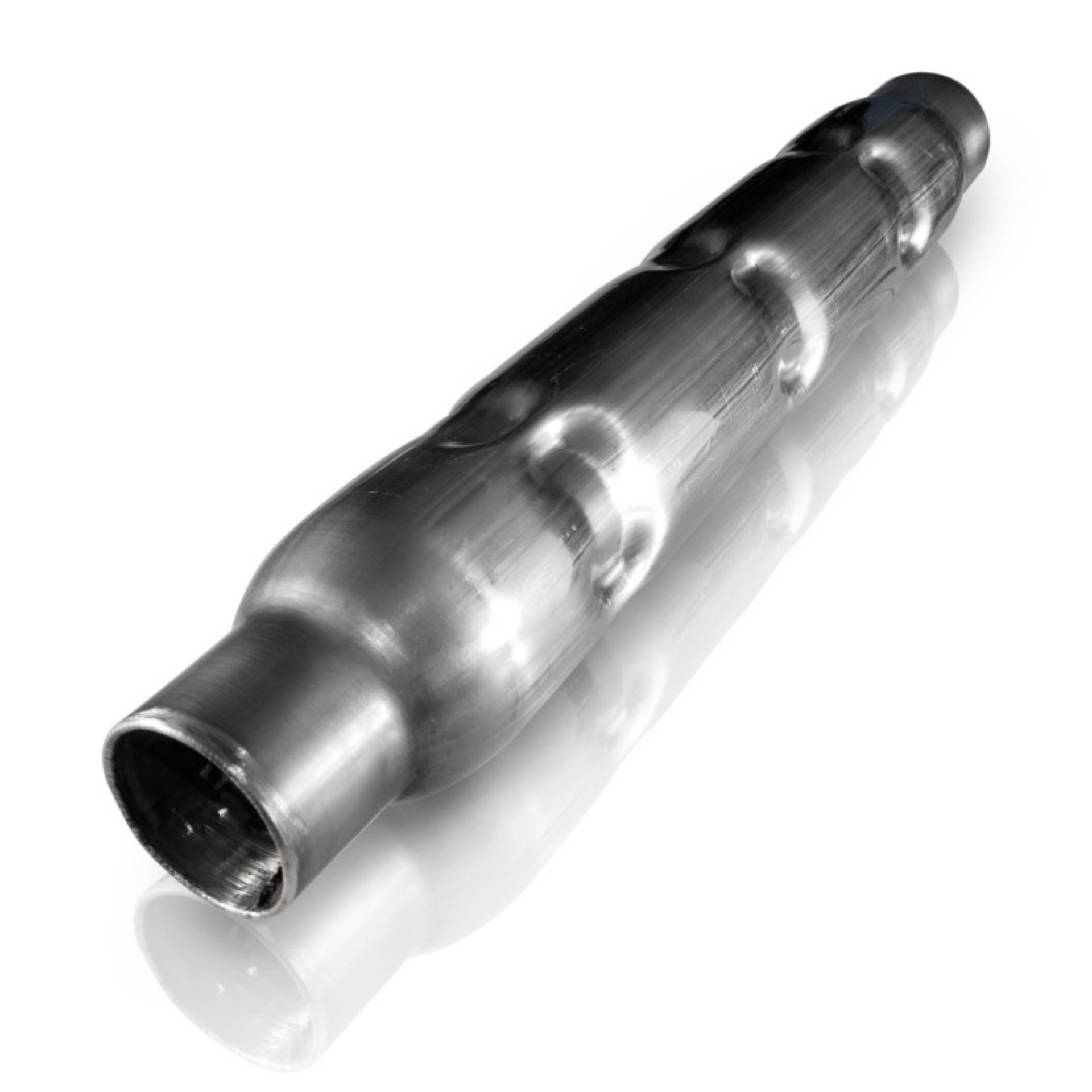 Picture of Stainless Works 3in CHAMBERED ROUND MUFFLER MILL FINISH