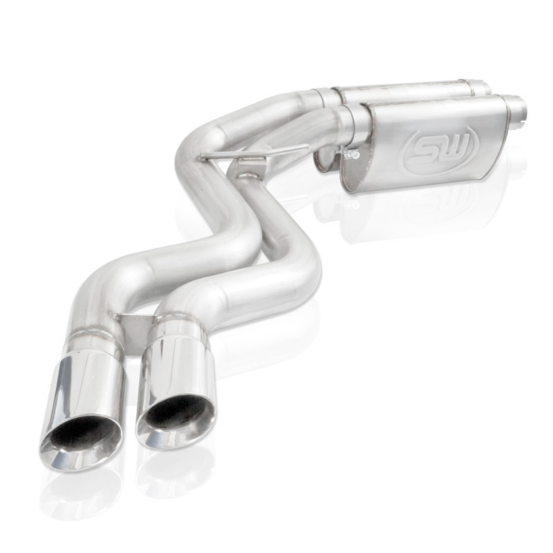 Picture of Stainless Works 2010-14 Ford Raptor Exhaust X-Pipe Turbo Resonator Front Passenger Rear Tire Exit