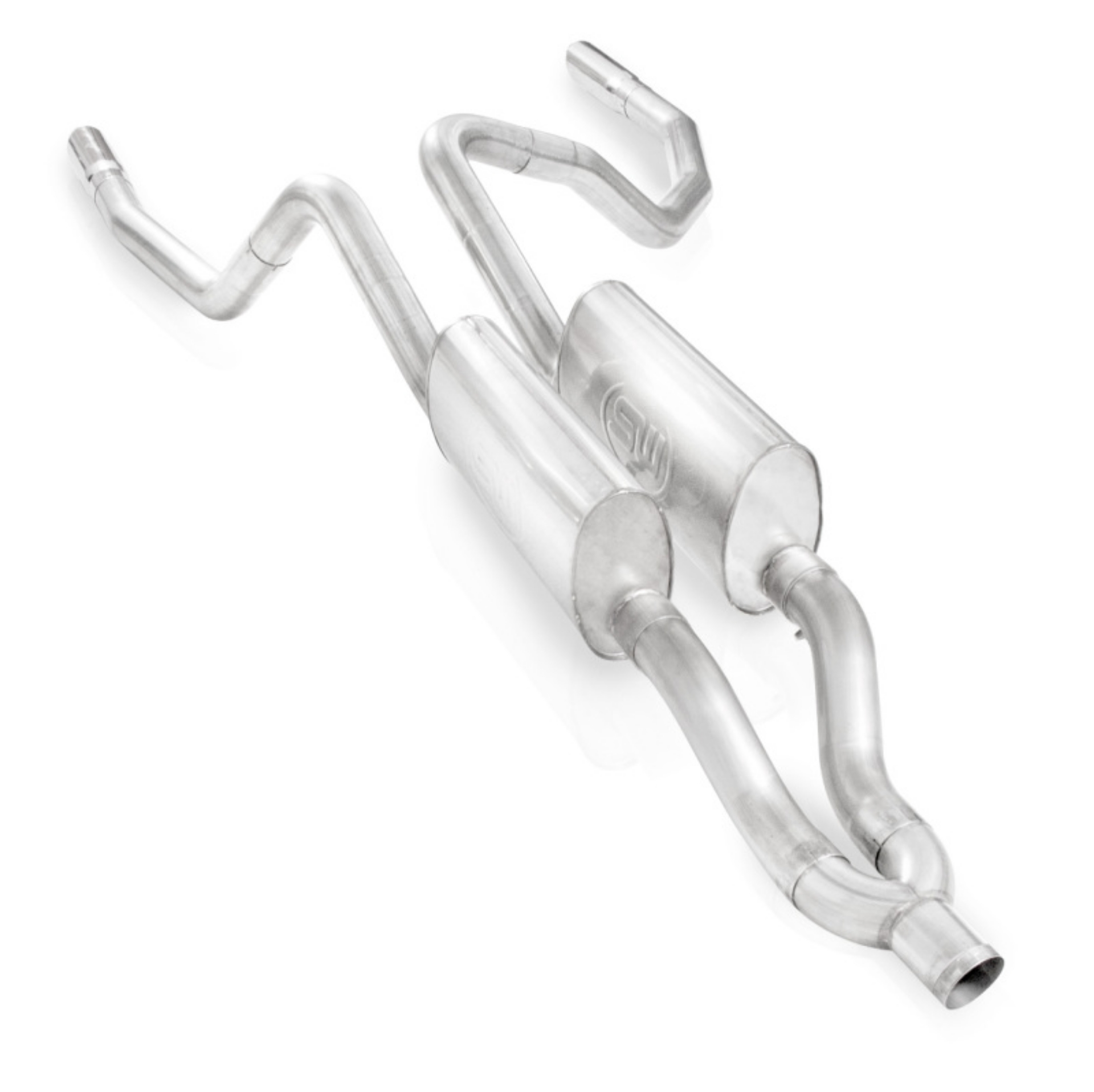 Picture of Stainless Works 2009-16 Dodge Ram 5-7L Truck Exhaust 3in Y-Pipe Chambered Mufflers Under Bumper Exit