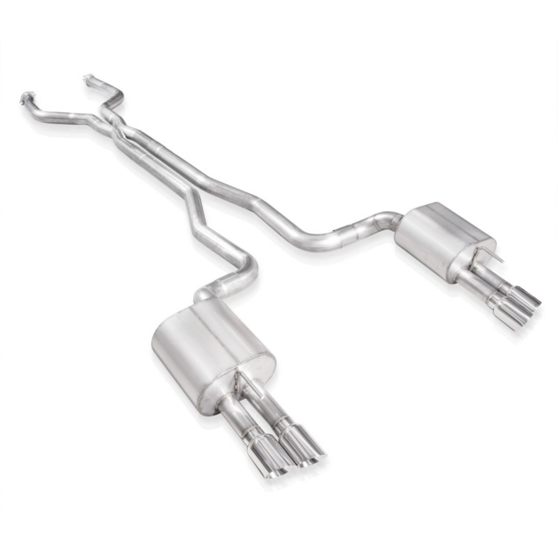 Picture of Stainless Works 2014-16 Chevy SS Exhaust 3in X-Pipe Chambered Mufflers Polished Tips Factory Connect
