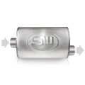 Picture of Stainless Works 2-5in ID CENTER INLET- 2-5in OD OFFSET OUTLET 4inX8in
