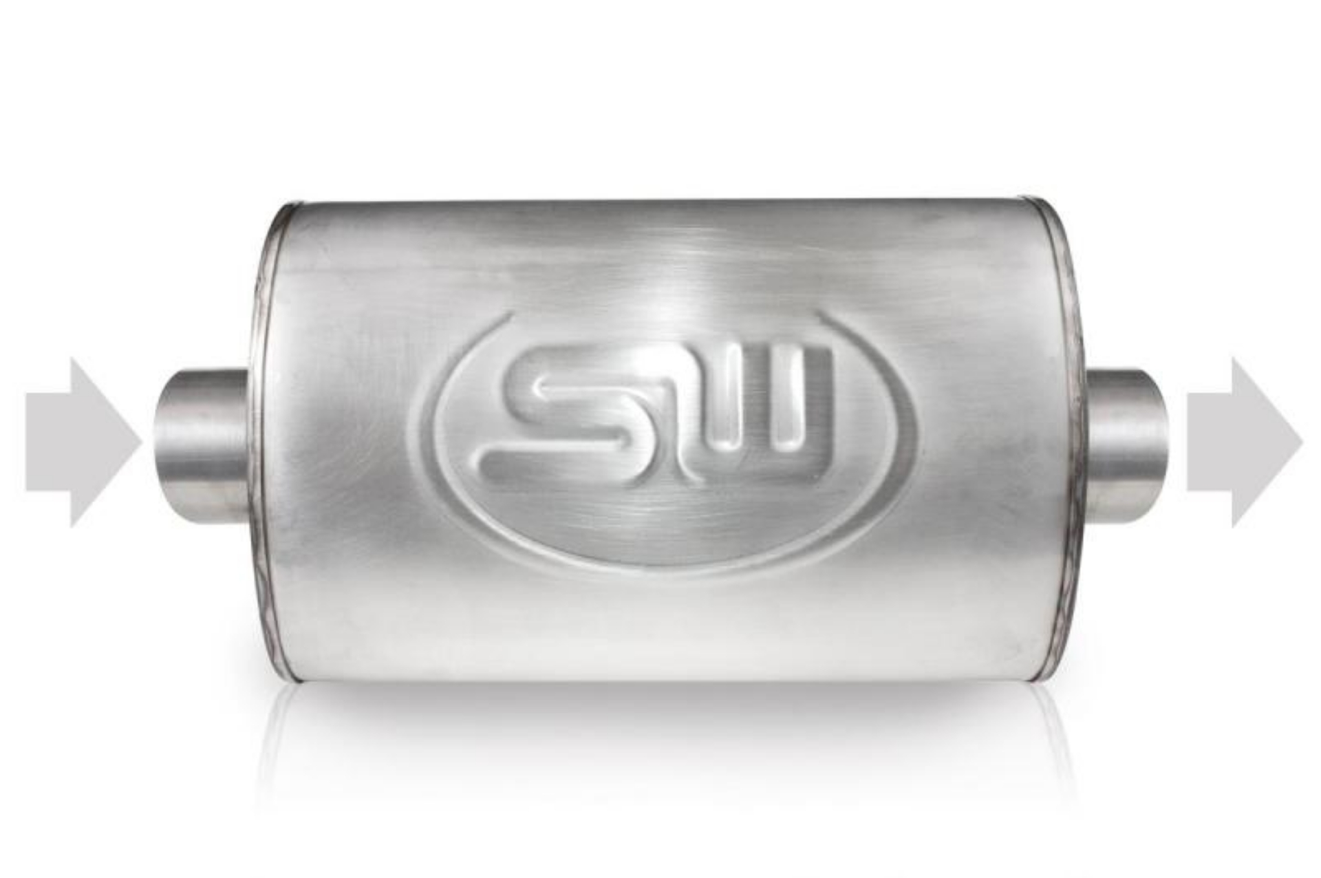 Picture of Stainless Works 2-25in ID CENTER INLET- 2-25in OD CENTER OUTLET 4inX8in