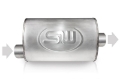 Picture of Stainless Works 2-5in ID OFFSET INLET- 2-5in OD CENTER OUTLET 5inX9in