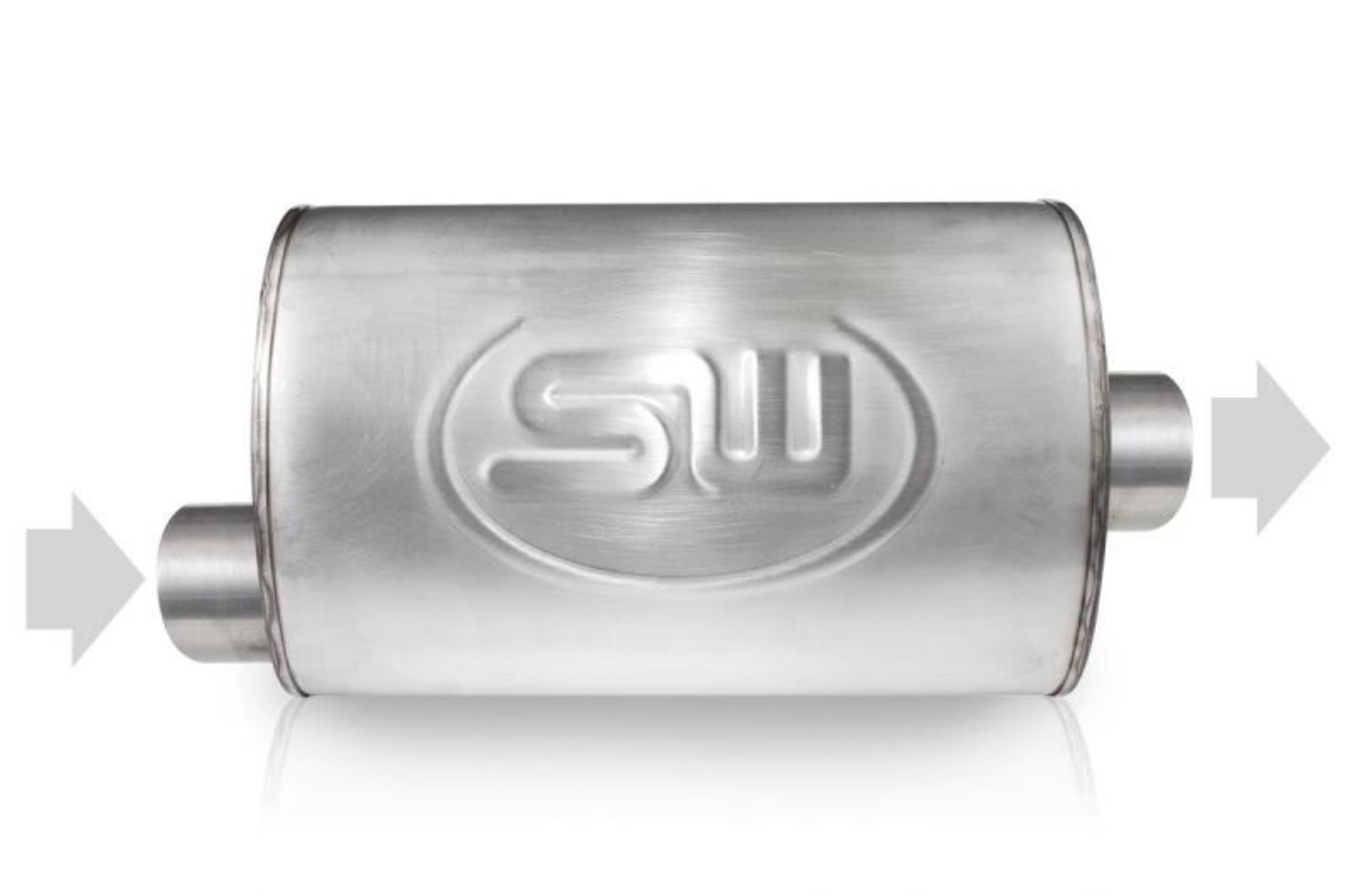 Picture of Stainless Works 2-5in ID OFFSET INLET- 2-5in OD CENTER OUTLET 5inX9in