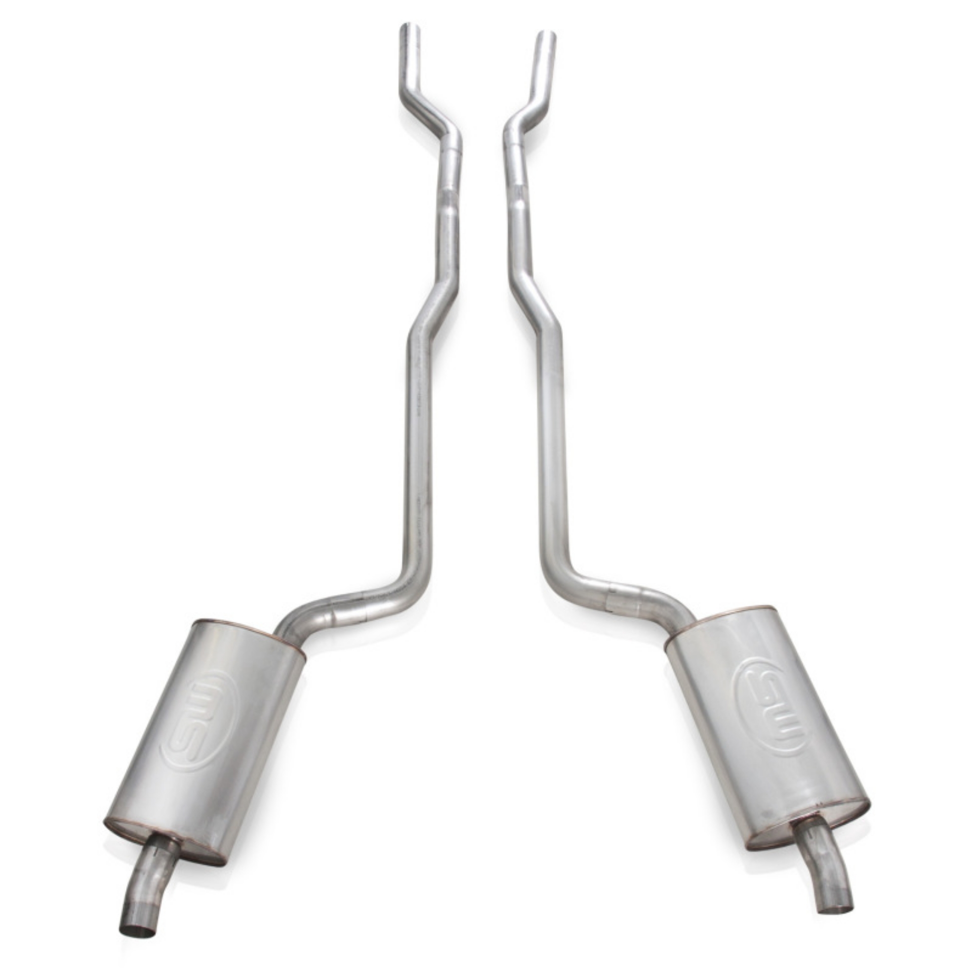 Picture of Stainless Works 1968-72 Corvette Exhaust SB 2-1-2in Factory Style Mufflers