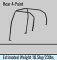 Picture of Cusco D1 Chromoly 4-Psgr 4-PT Rear Roll Cage Cusco Blue 97-01 Evo IV  Non-Sunroof Model Only