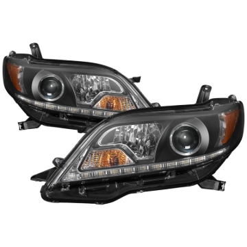 Picture of Spyder 2015-2017 Toyota Sienna Projector Headlights - DRL LED - Black PRO-YD-TSEN15-DRL-BK