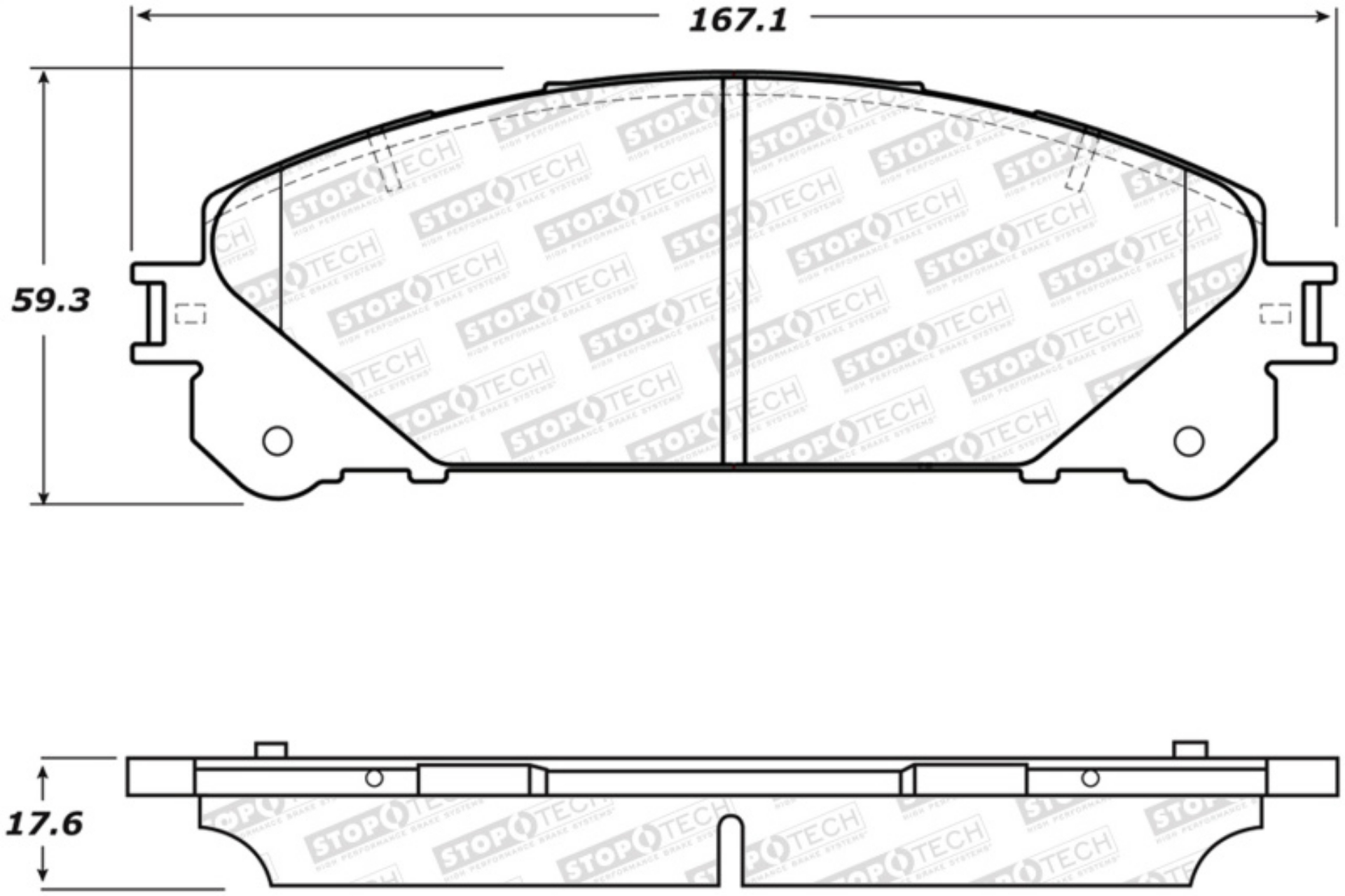 Picture of StopTech Performance 10-17 Lexus RX350 Front Brake Pads