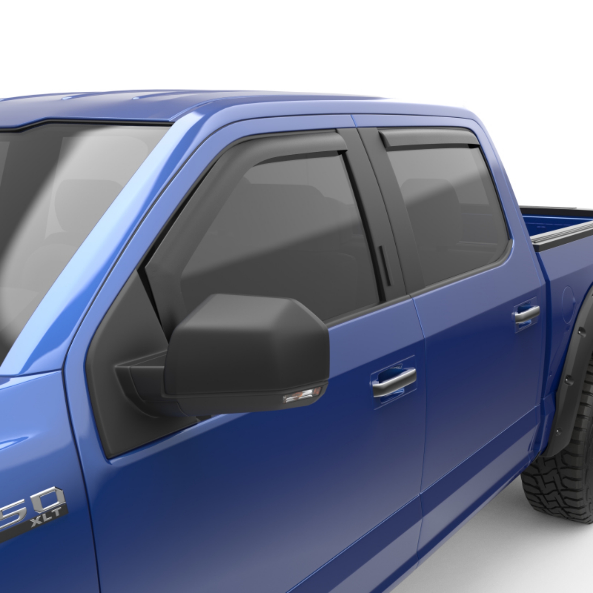 Picture of EGR 15+ Ford F150 Super Cab In-Channel Window Visors - Set of 4 - Matte 573475