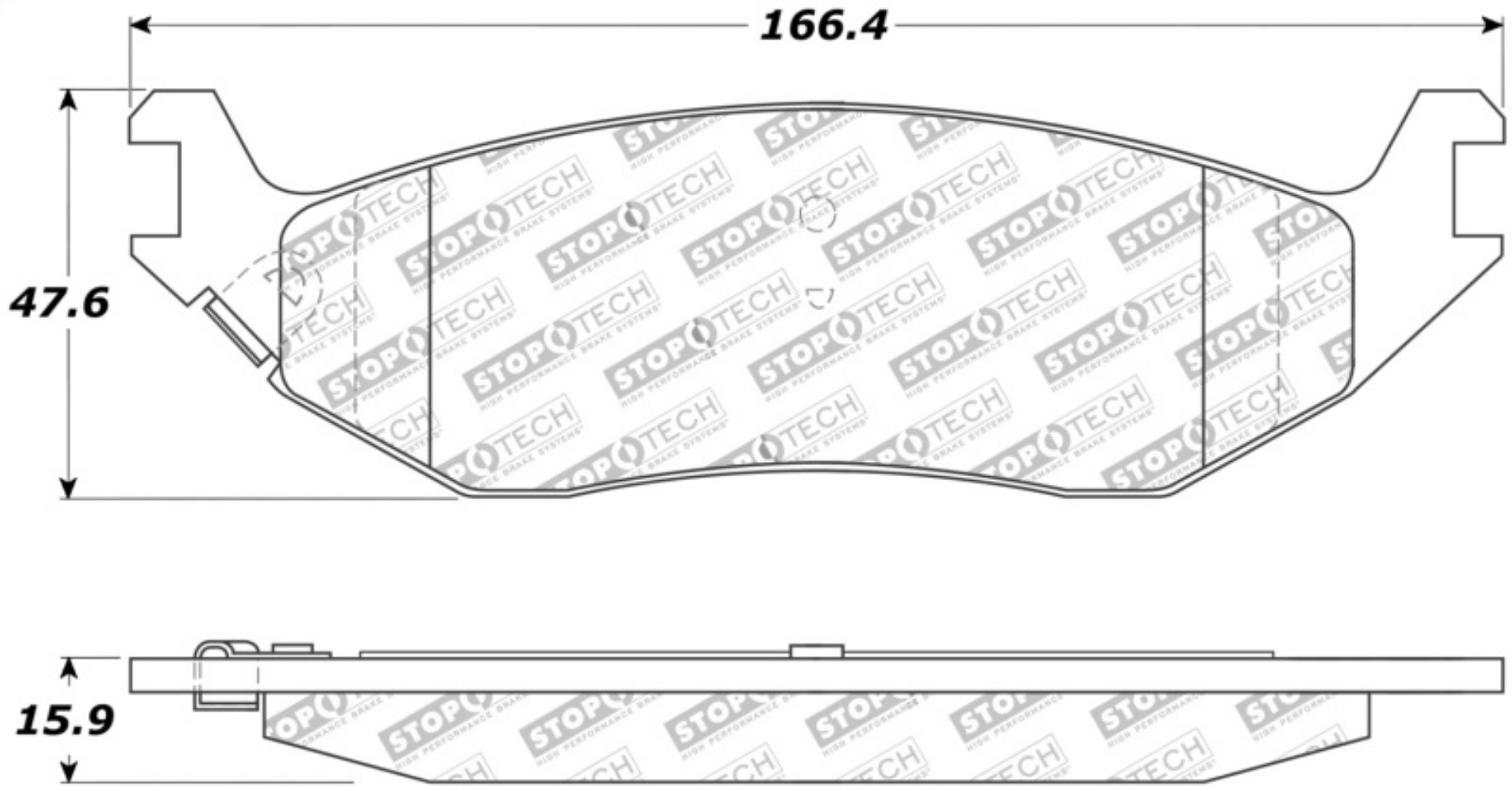 Picture of StopTech 02-17 Dodge Ram 1500 Street Performance Rear Brake Pads