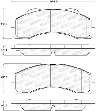 Picture of StopTech Performance 10-14 Ford F-150 Front Brake Pads