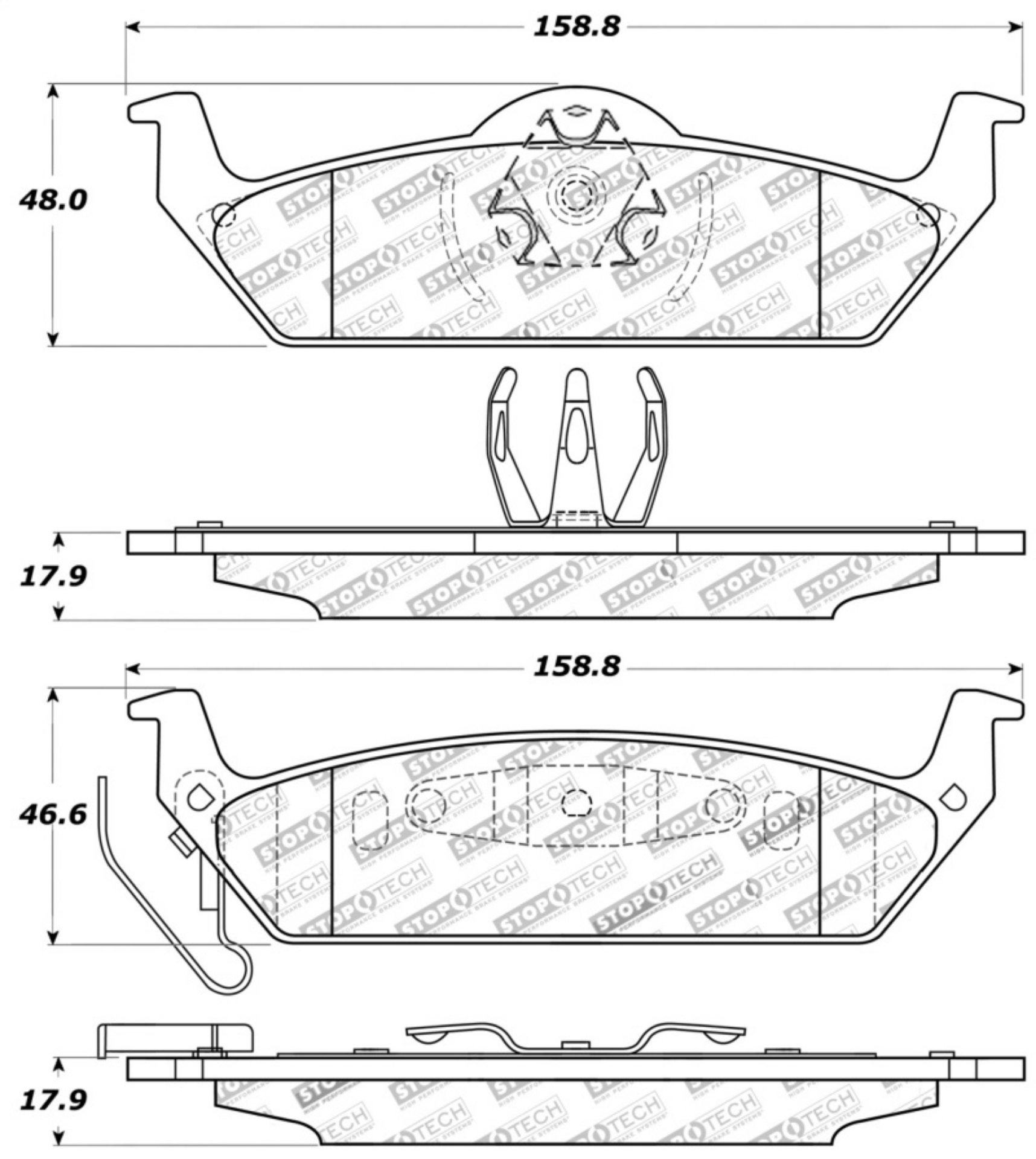 Picture of StopTech Performance 10-14 Ford F-150 Rear Brake Pads