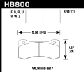Picture of Hawk Wilwood 17mm 6617 Claliper Brake Pad Set