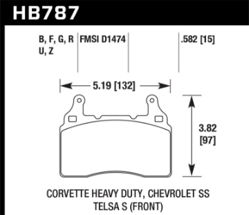 Picture of Hawk 15-17 Chevy Corvette Z51 DTC-60 Race Front Brake Pads