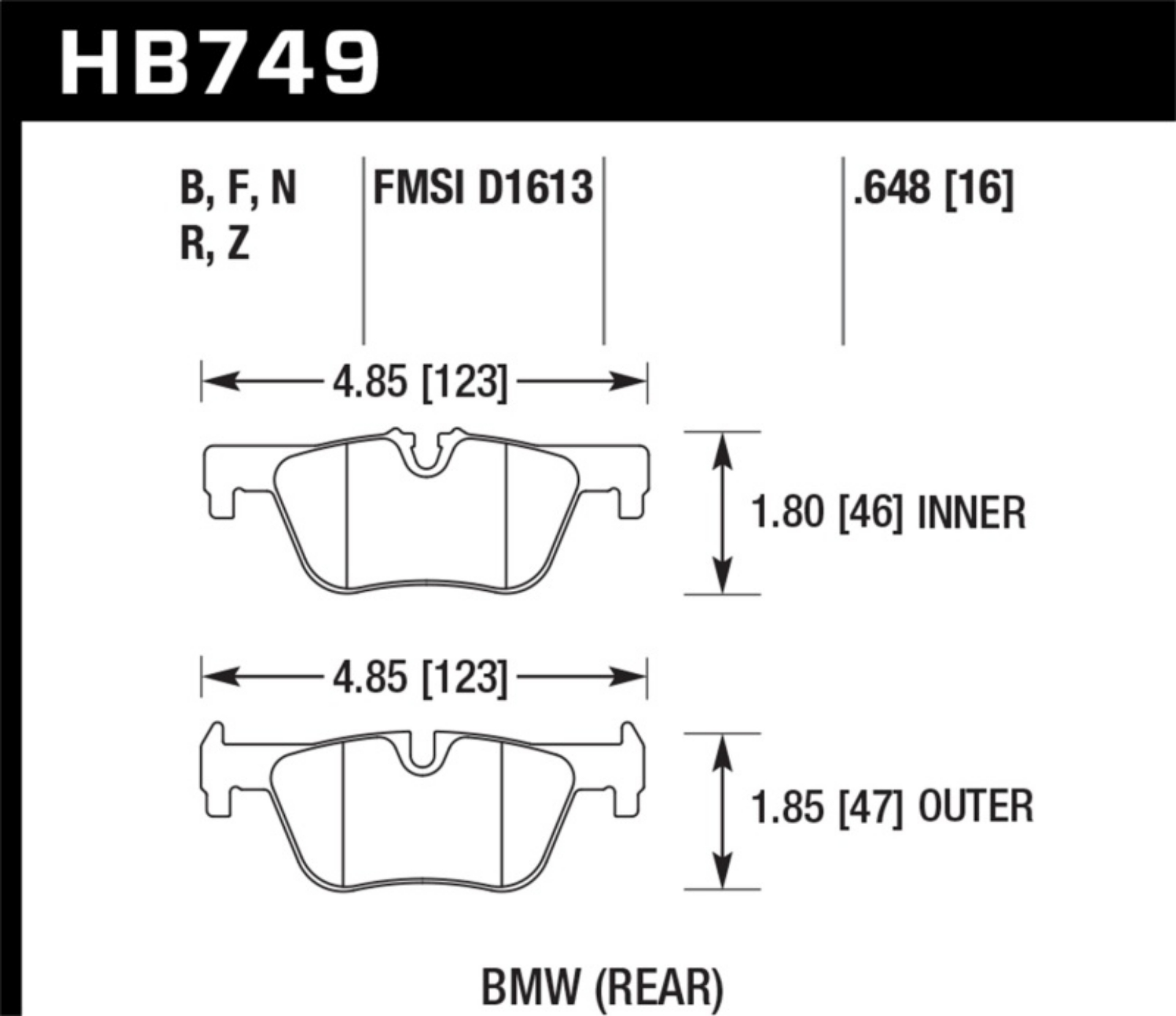 Picture of Hawk DTC-80 13-16 BMW 328i Rear Brake Pads