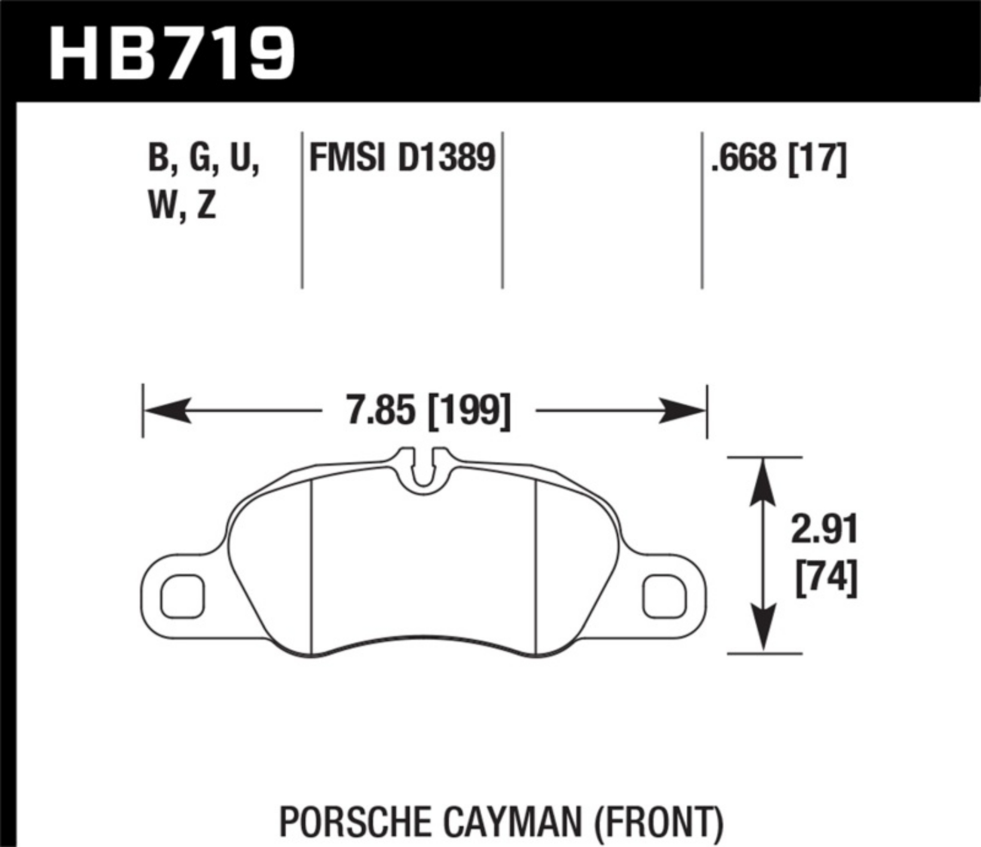 Picture of Hawk DTC-80 14-16 Porsche Cayman Front Race Brake Pads
