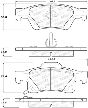 Picture of StopTech Performance 11-17 Dodge Durango Rear Brake Pads