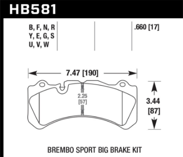 Picture of Hawk DTC-80 Brembo 17mm Race Brake Pads