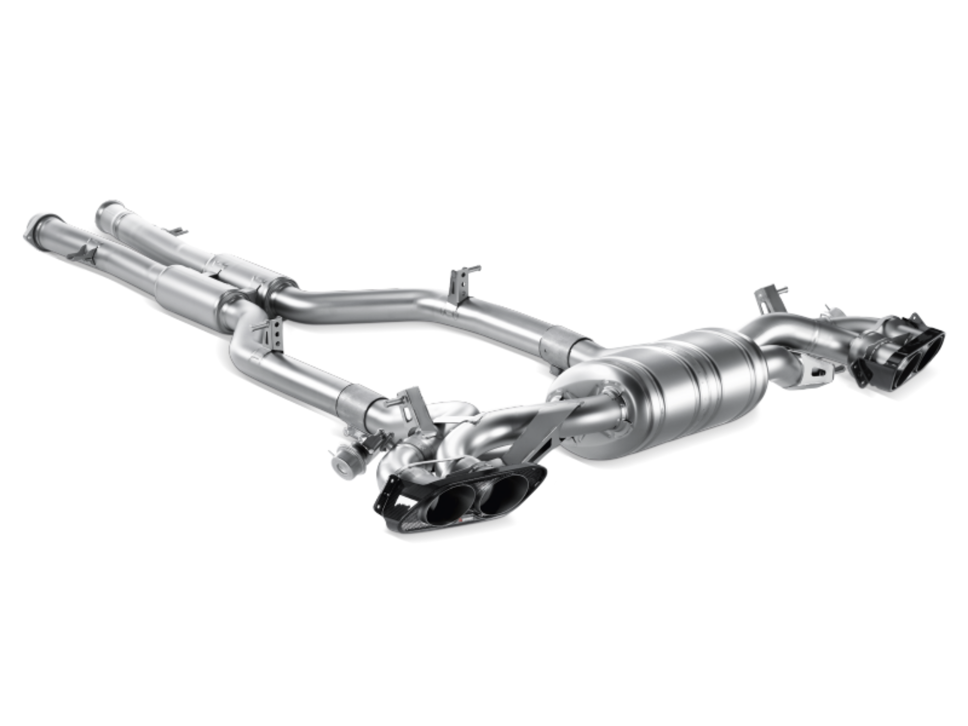 Picture of Akrapovic 10-14 AMG SLS Coupe-Roadster Evolution Line Cat Back Titanium w- Carbon Tips