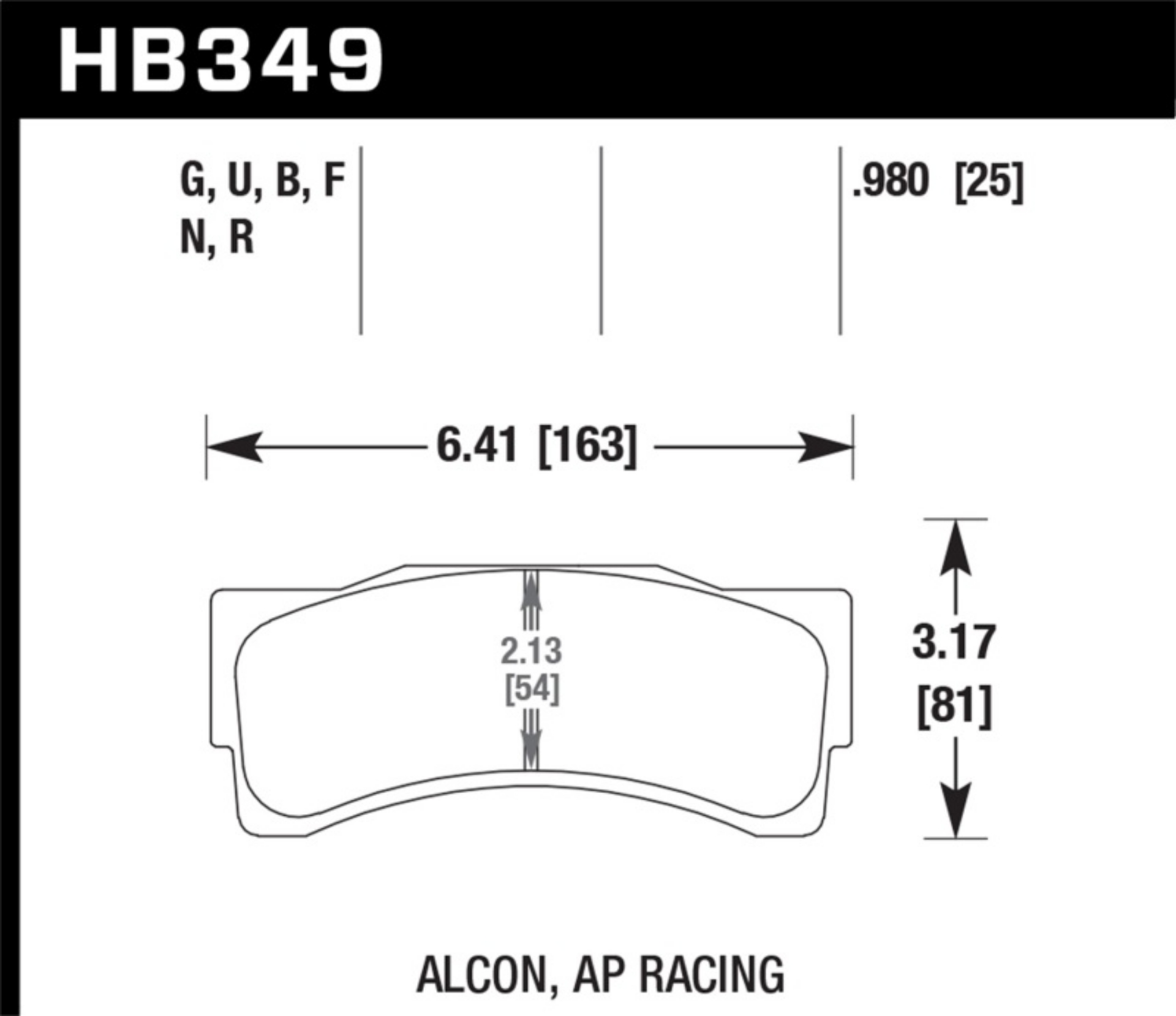 Picture of Hawk DTC-80 AP Racing-Alcon 30mm Race Brake Pads
