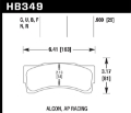 Picture of Hawk DTC-80 AP Racing-Alcon 30mm Race Brake Pads