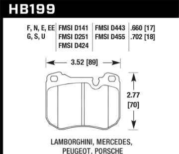 Picture of Hawk DTC-80 83-89 Porsche 944 Front Race Brake Pads