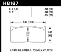 Picture of Hawk DTC-80 AP Racing-Brembo 16mm Race Brake Pads