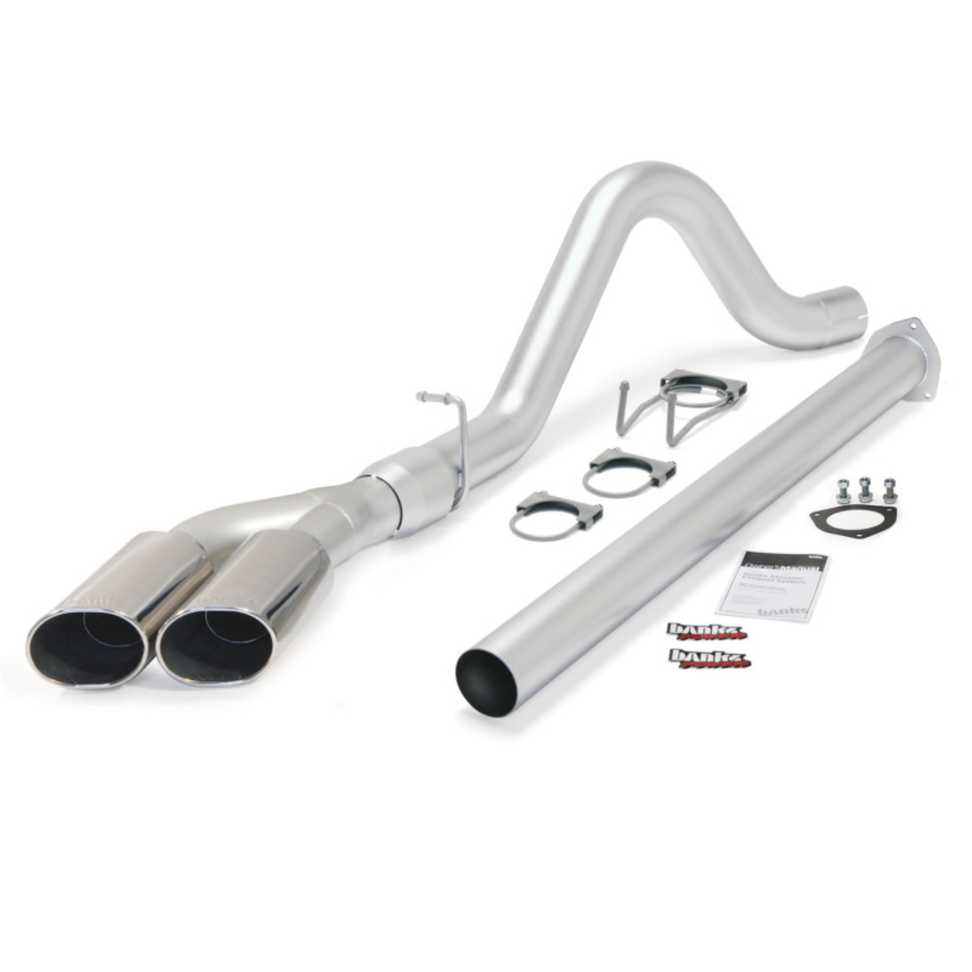 Picture of Banks Power 15-16 Ford 6-7L F250-350-450 CCSB-CCLB Monster Exh Sys - Single Dual Exh w- Chrome Tip