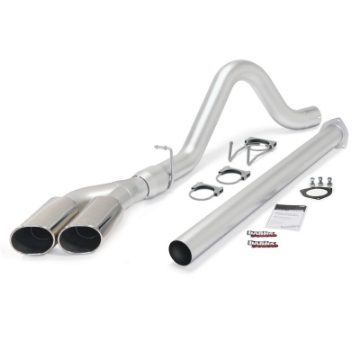 Picture of Banks Power 15-16 Ford 6-7L F250-350-450 CCSB-CCLB Monster Exh Sys - Single Dual Exh w- Chrome Tip