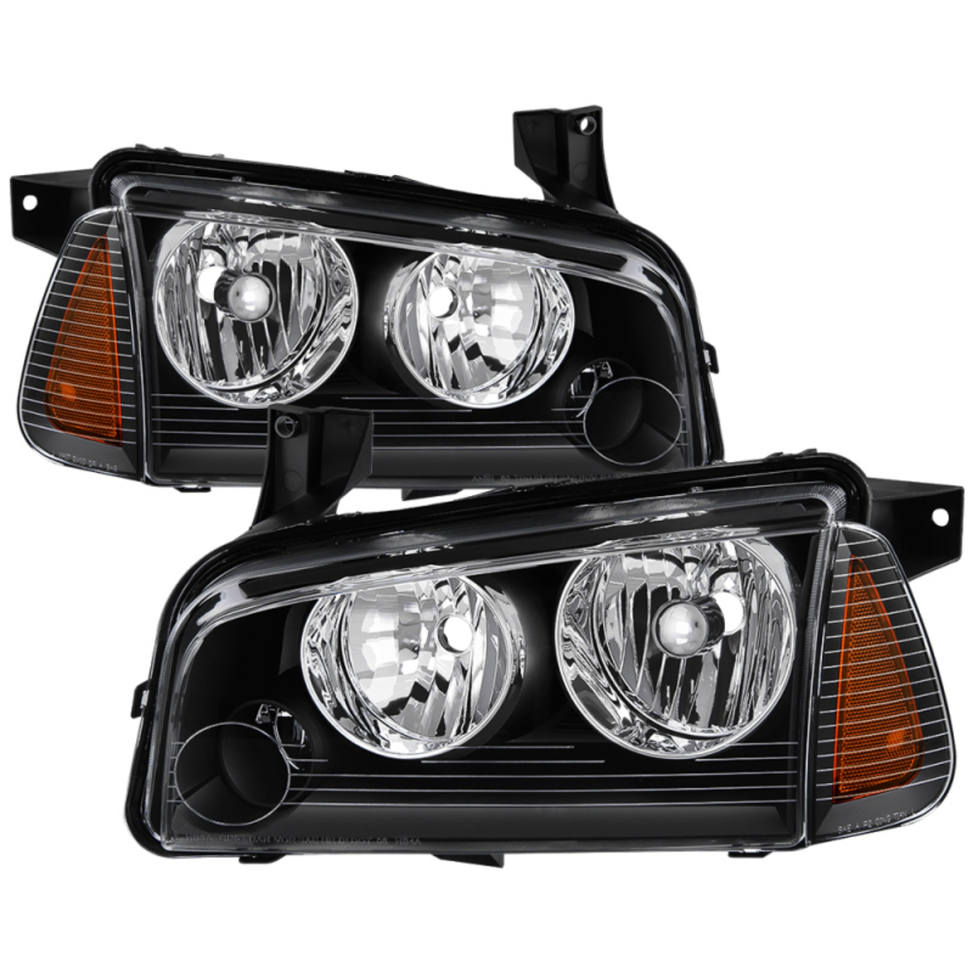 Picture of xTune Dodge Charger 05-10 Non-HID OEM Style Headlights w- Corner 4pcs - Black HD-JH-DCH05-SET-BK