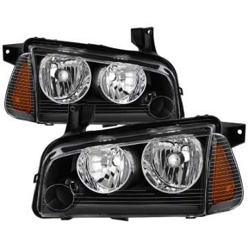Picture of xTune Dodge Charger 05-10 Non-HID OEM Style Headlights w- Corner 4pcs - Black HD-JH-DCH05-SET-BK