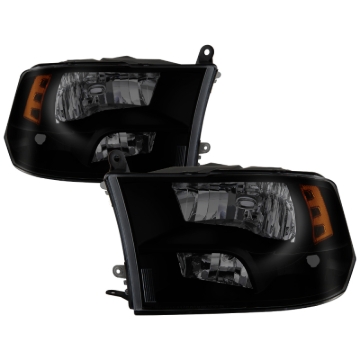 Picture of xTune Dodge Ram 1500 09-17 Non-LED OEM Style Headlights - Black Smoked HD-JH-DR09-QU-BSM