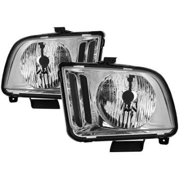 Picture of xTune Ford Mustang 05-09 Halogen OEM Style Headlight Non HID OEM Chrome HD-JH-FM05-C