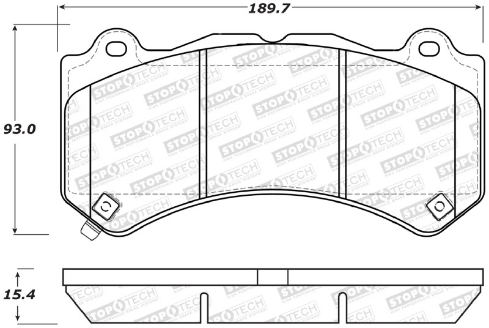 Picture of StopTech Performance 15-17 Dodge Charger-Challenger Front Brake Pads