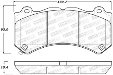 Picture of StopTech Performance 15-17 Dodge Charger-Challenger Front Brake Pads