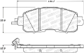 Picture of StopTech 13-17 Nissan Altima Street Performance Front Brake Pads