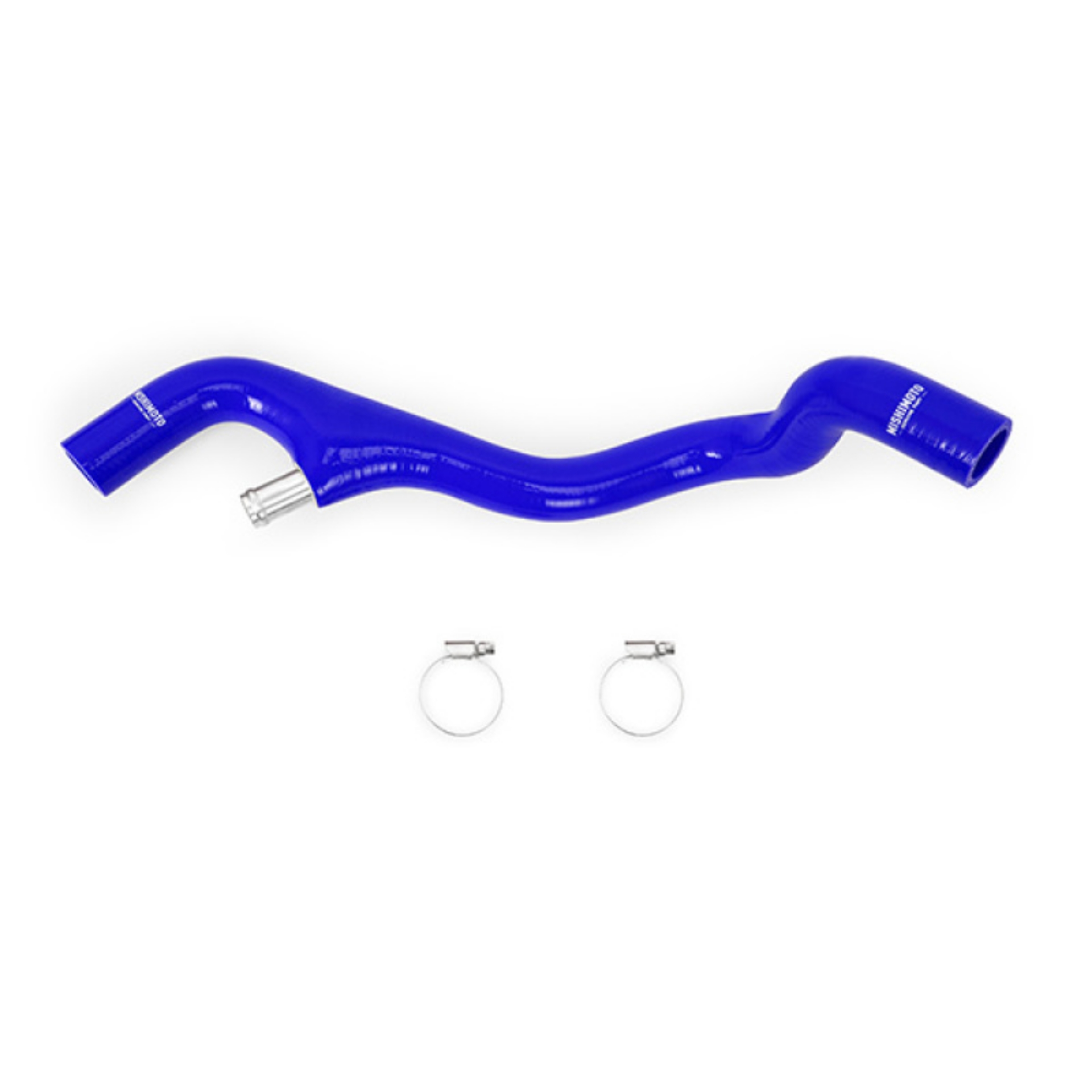 Picture of Mishimoto 05-07 Ford F-250-F-350 6-0L Powerstroke Lower Overflow Blue Silicone Hose Kit