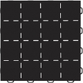 Picture of WeatherTech TechFloor - 12in x 12in Solid Tile w- Raised Squares - Black