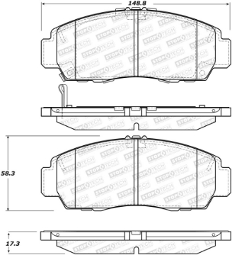 Picture of StopTech Performance 11-14 Acura TSX Front Brake Pads