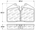 Picture of StopTech Performance ST-40 4 Piston Front Caliper Brake Pads
