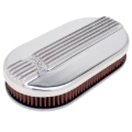 Picture of Edelbrock Air Cleaner Classic Series Oval Aluminum Top Cloth Element 17 5In X 9 35In X 3 9In