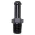 Picture of Edelbrock Hose End Straight 1-4In NPT to 3-8In Barb Black Anodize