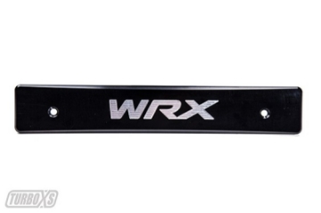 Picture of Turbo XS 15-17 Subaru WRX-STi Billet Aluminum License Plate Delete Black Machined WRX Logo