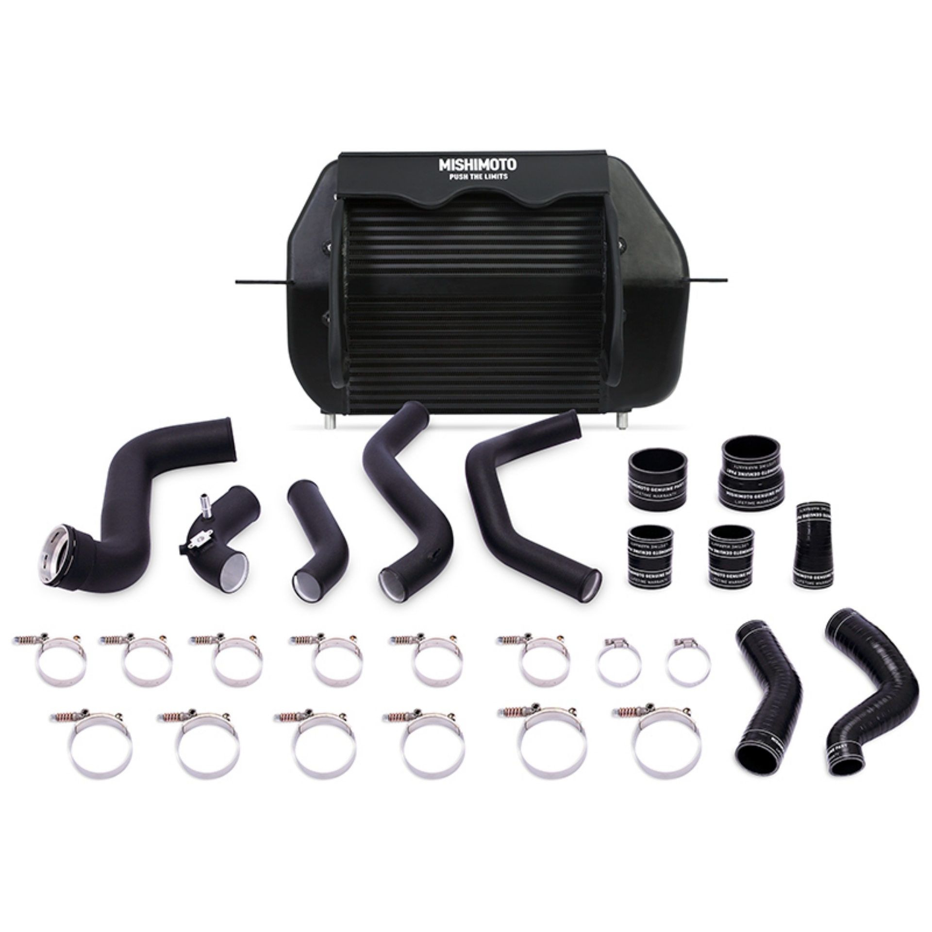 Picture of Mishimoto 2011-2014 Ford F-150 EcoBoost Black Intercooler w- Black Pipes