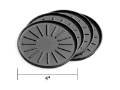 Picture of WeatherTech Round Coaster Set 4in- - Black Set of 4